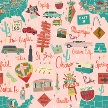 Load image into Gallery viewer, Route 66 Vintage Road Trip Wrapping Paper
