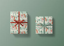 Load image into Gallery viewer, Retro Santa on TV Specialty Art Wrapping Paper One of a Kind