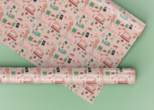 Load image into Gallery viewer, Sewing Tools and Notions Pink Specialty Art Wrapping Paper One of a Kind