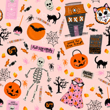 Load image into Gallery viewer, Vintage Halloween Pink Specialty Art Wrapping Paper One of a Kind