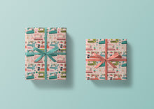 Load image into Gallery viewer, Vintage Sewing Machines Pink Specialty Art Wrapping Paper One of a Kind