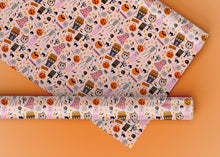 Load image into Gallery viewer, Vintage Halloween Pink Specialty Art Wrapping Paper One of a Kind