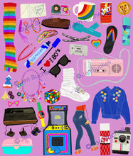 Load image into Gallery viewer, 80's Themed Cards w/envelopes Set of 6