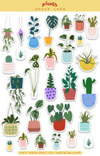 Load image into Gallery viewer, Plants in Colorful Pots Sticker Sheet