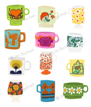 Load image into Gallery viewer, 70's Themed Cards w/envelopes Set of 6