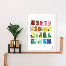 Load image into Gallery viewer, Mod Rainbow Doors Art Print
