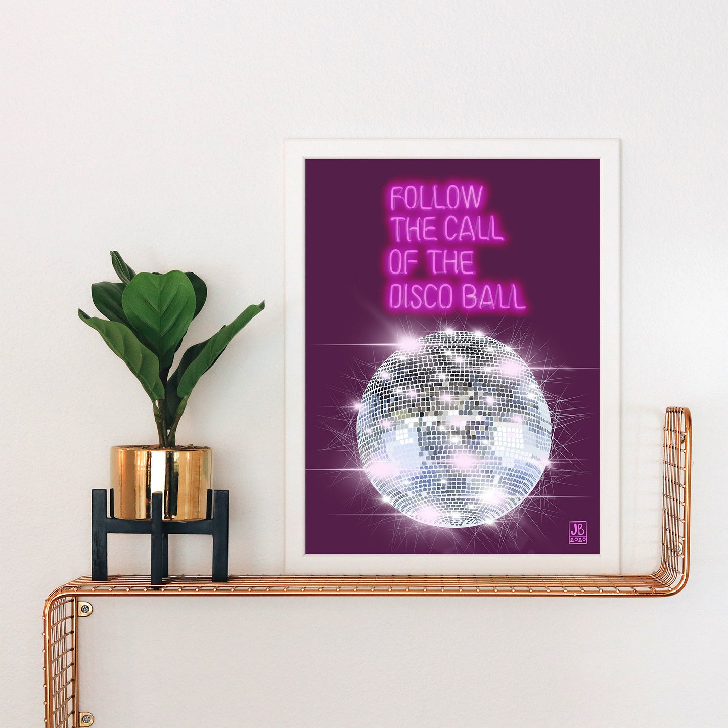 Follow the Call of the Disco Ball Art Print