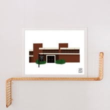Load image into Gallery viewer, Irma Latzer Gamble Campus Center MacMurray College Art Print