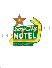Load image into Gallery viewer, Decatur, Illinois Cards w/envelopes Set of 6 with Chaps Amusement park, Shoppers World Sign, Soy City Motel Sign, The Staley Pump House, Dante's Italian Restaurant, and The Dreamland Lake Duck Pond