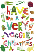 Load image into Gallery viewer, Veggie Christmas Cards w/envelopes Set of 6
