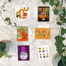Load image into Gallery viewer, 70's Themed Cards w/envelopes Set of 6