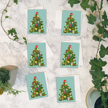 Load image into Gallery viewer, Coffee Christmas Tree Cards w/envelopes Set of 6
