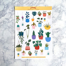 Load image into Gallery viewer, Plants in Colorful Pots Sticker Sheet