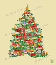 Load image into Gallery viewer, Tinsel Overload Christmas Tree Art Print