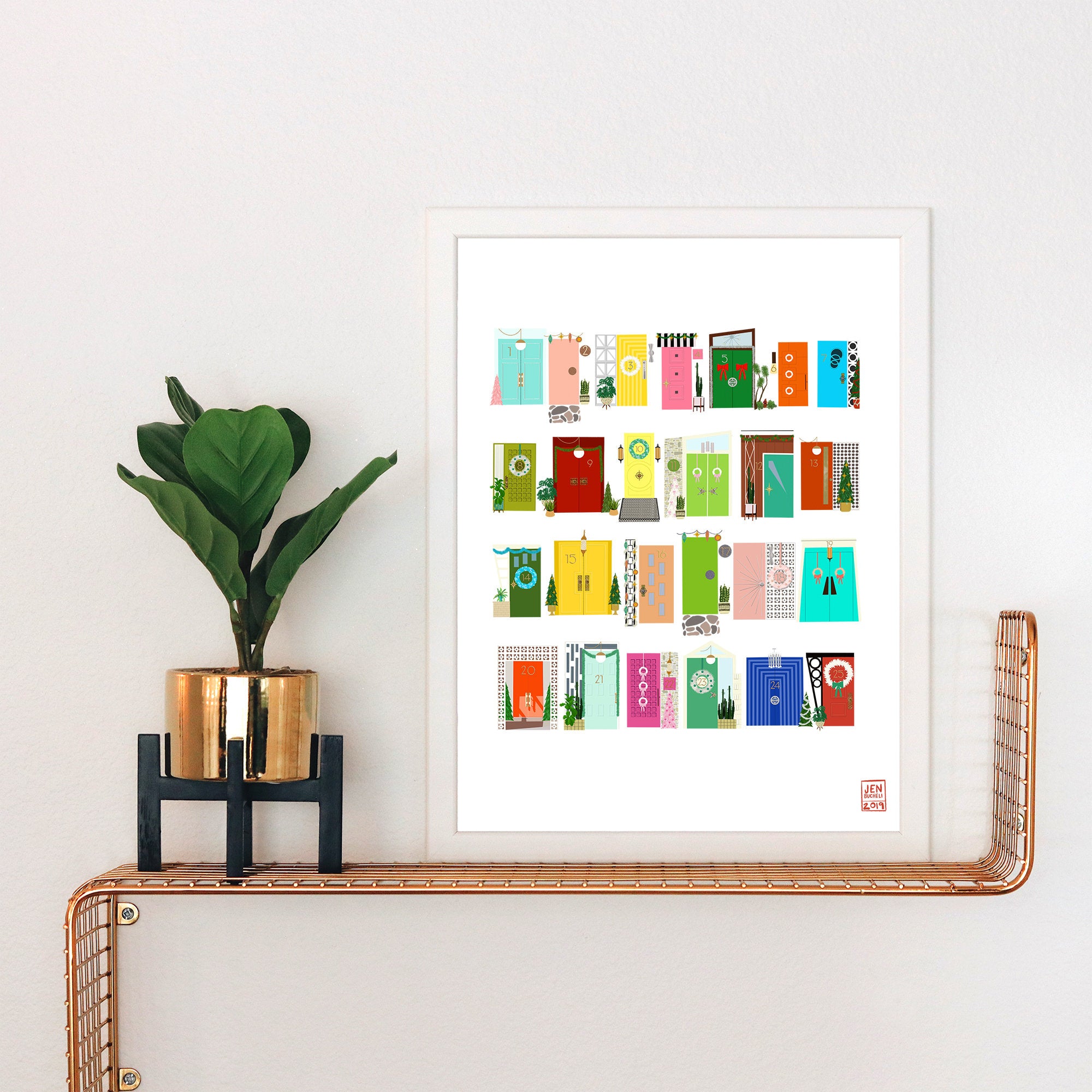Mid Century Wall Calendar Printable Mid Century Wall Calendar Printable