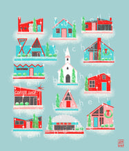 Load image into Gallery viewer, Putz Snow Village Red Greeting Cards