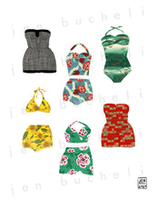 Load image into Gallery viewer, Vintage Bathing Suits Collection Art Print