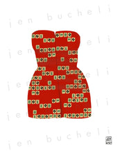 Load image into Gallery viewer, Vintage Red Mod Bathing Suit Art Print