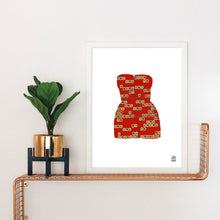 Load image into Gallery viewer, Vintage Red Mod Bathing Suit Art Print