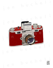 Load image into Gallery viewer, Red Vintage Camera Art Print
