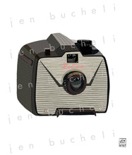 Load image into Gallery viewer, Pink and Black Vintage Camera Art Print
