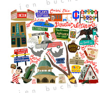 Load image into Gallery viewer, Decatur, Illinois Cards w/envelopes Set of 6