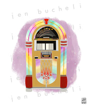 Load image into Gallery viewer, Vintage Rainbow Jukebox Art Print
