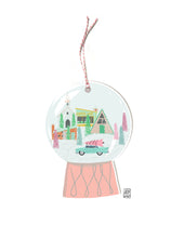 Load image into Gallery viewer, Mod Snow Globe Christmas Tag Set of 16
