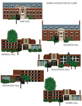 Load image into Gallery viewer, MacMurray College Buildings Cards w/envelopes Set of 6