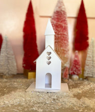 Load image into Gallery viewer, Mod Valentine Putz Houses DIY Kit Set of 5 Undecorated