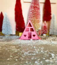 Load image into Gallery viewer, Mod Valentine Putz Houses DIY Kit Set of 5 Pink