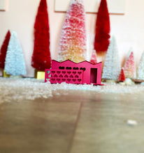 Load image into Gallery viewer, Mod Valentine Putz Houses DIY Kit Set of 5 Red