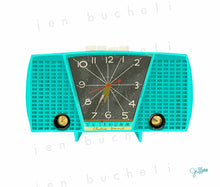 Load image into Gallery viewer, Vintage Turquoise Radio Art Print
