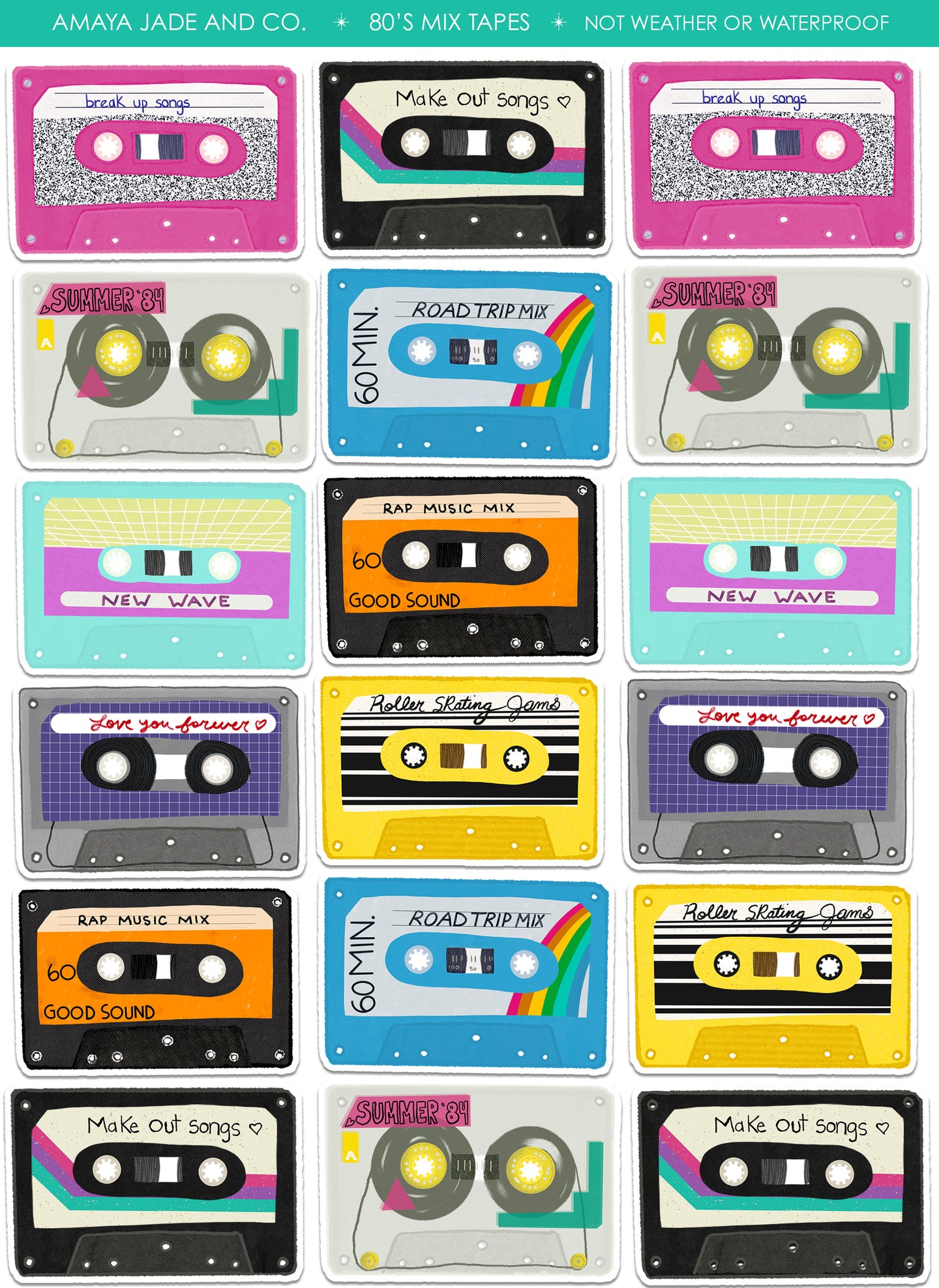 Mix Tapes Sticker Set