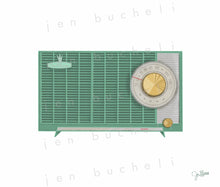 Load image into Gallery viewer, Vintage Green Radio Art Print
