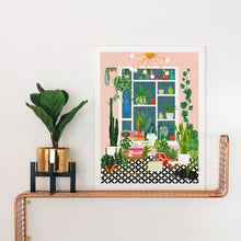 Load image into Gallery viewer, Mod Plant Window Art Print
