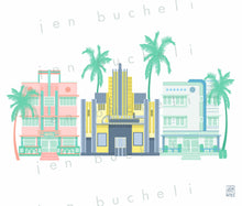 Load image into Gallery viewer, Art Deco Buildings Card w/envelopes Set Note cards Set of 6