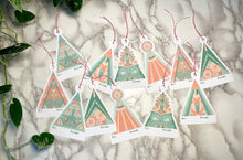Load image into Gallery viewer, Art Deco Christmas Tree Tag Set of 12