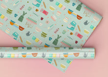 Load image into Gallery viewer, Vintage Kitchen Items Specialty Art Wrapping Paper One of a Kind