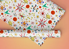 Load image into Gallery viewer, Sputniks and Starbursts Specialty Art Wrapping Paper One of a Kind