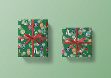 Load image into Gallery viewer, Vintage Ornaments and Aluminum Branches Specialty Art Wrapping Paper One of a Kind
