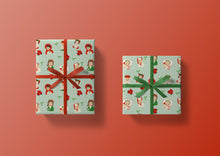 Load image into Gallery viewer, Christmas Lady Head Vases Specialty Art Wrapping Paper One of a Kind
