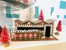 Load image into Gallery viewer, Mod Putz Gingerbread Houses DIY Kit Set of 5 Undecorated and Sticker Sheet for Decorating