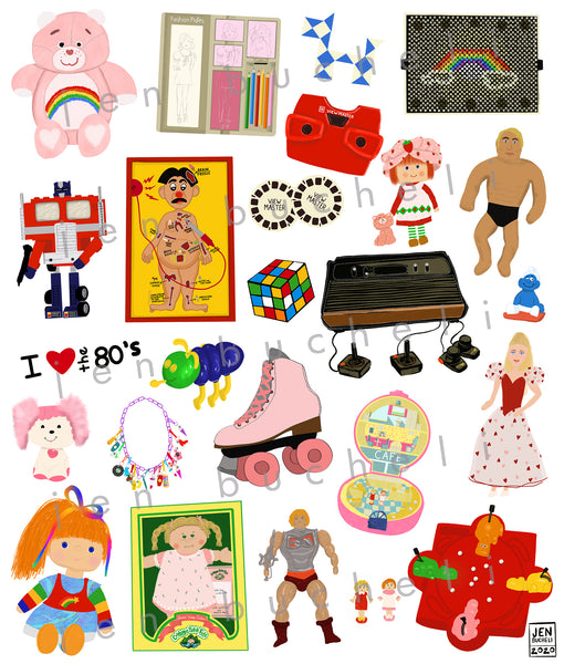 Get Nostalgic with These 80's Toys Art Sticker Sets