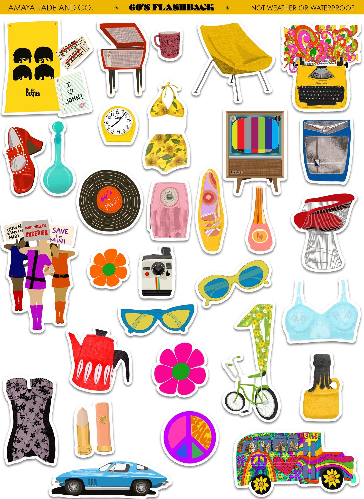 Decades Flashback Sticker Bundle – Amaya Jade and Co
