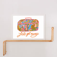 Load image into Gallery viewer, 60s Groovy Suitcase Art Print
