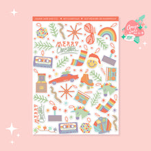 Load image into Gallery viewer, 80&#39;s Christmas Art Sticker Set
