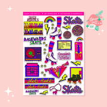 Load image into Gallery viewer, 80&#39;s Skating Rink Art Sticker Set
