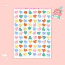 Load image into Gallery viewer, 80's Style Candy Hearts Sticker Sheet
