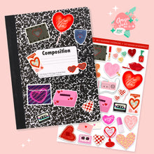 Load image into Gallery viewer, 80's Valentine's Sticker Sheet
